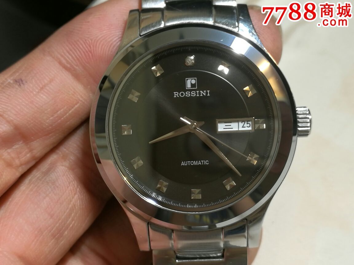 低售!少见特殊钨钢圈全自动罗西尼大男表款一块!我微信里还有!