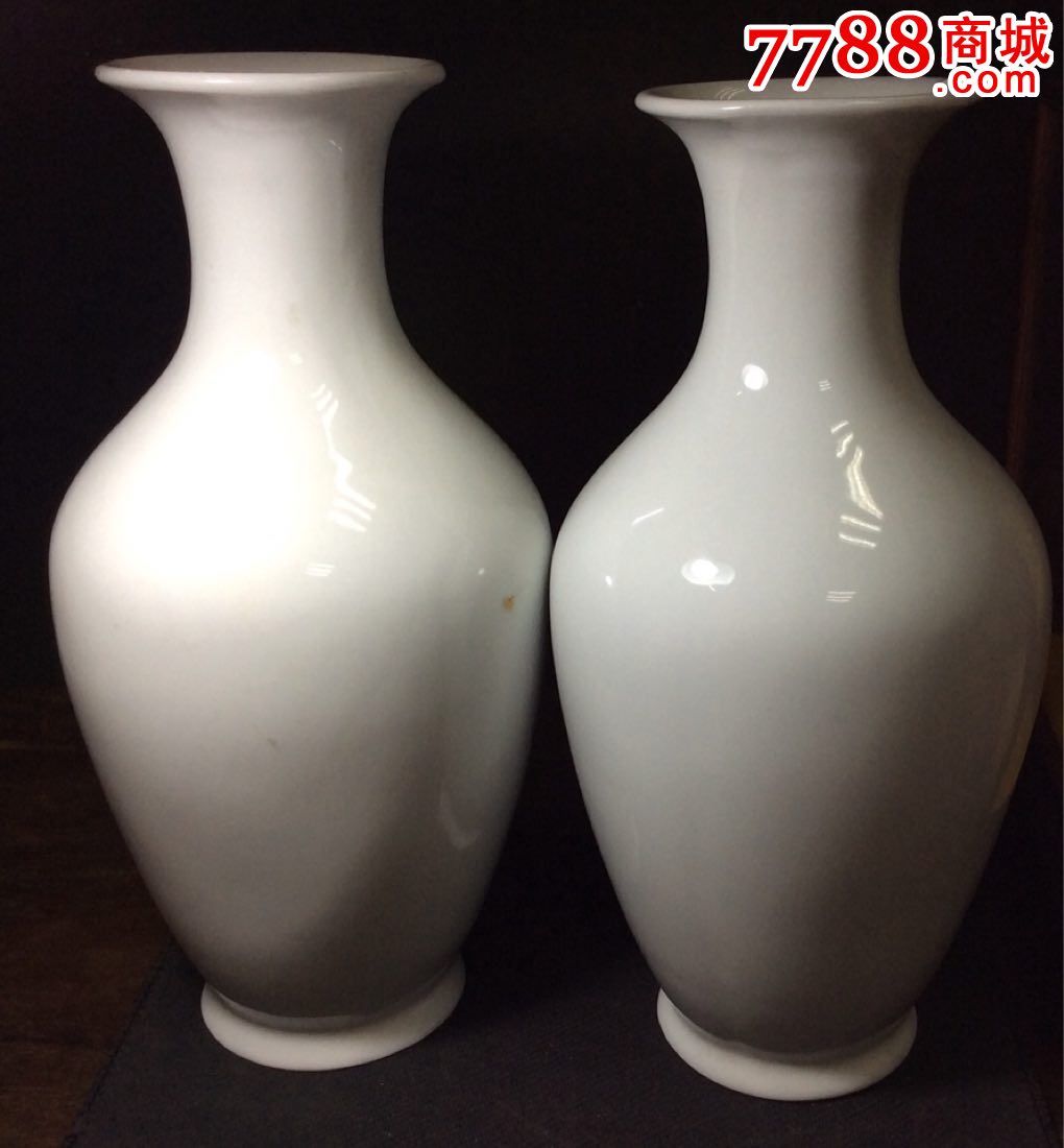 界牌白瓷瓶摆件一对【首峰九十九家店联盟】_第1张_七七八八陶瓷