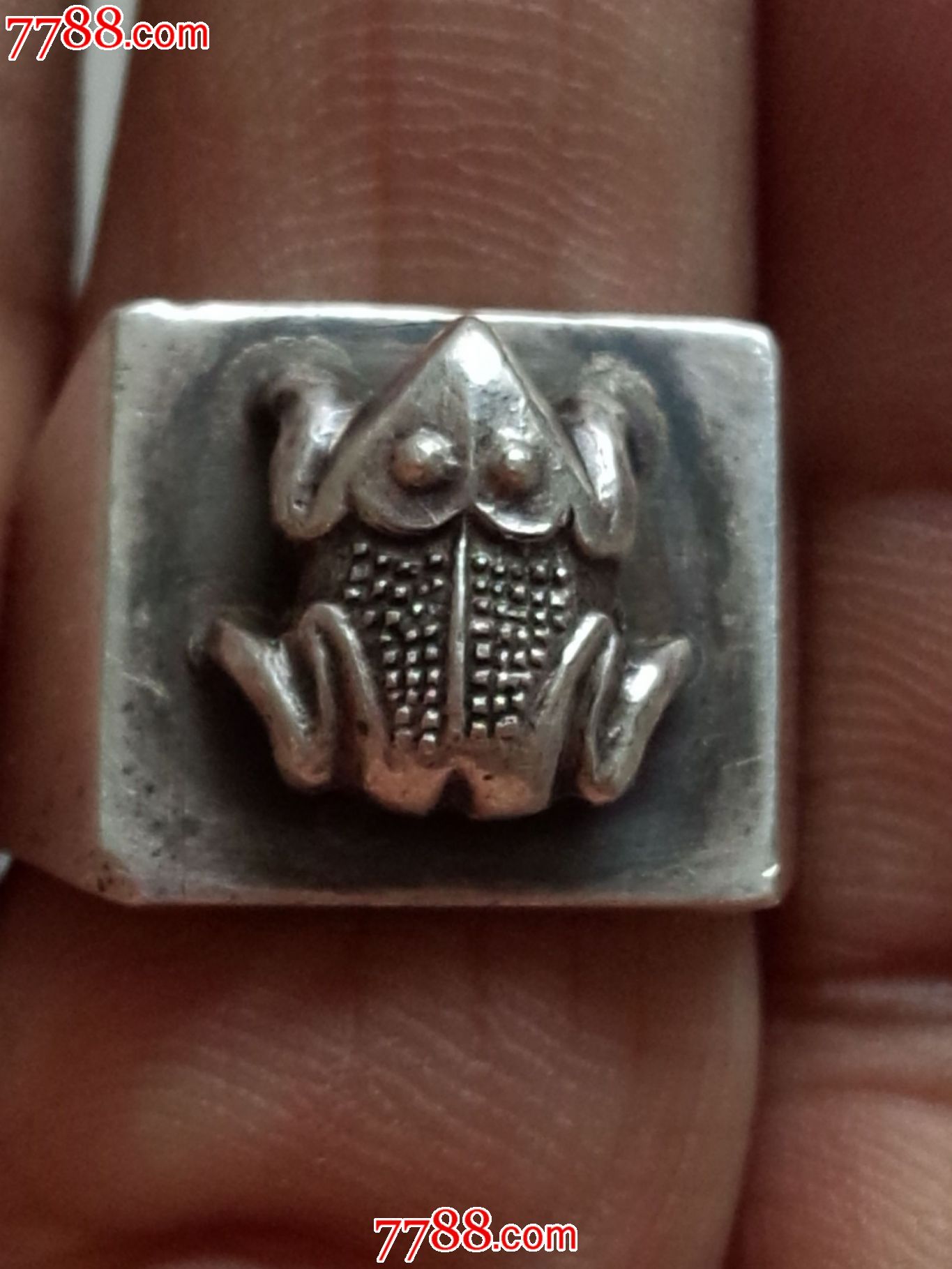 民国厚重好品雕蟾蜍纯银戒子-se39308581-银戒指-零售-7788收藏__中国