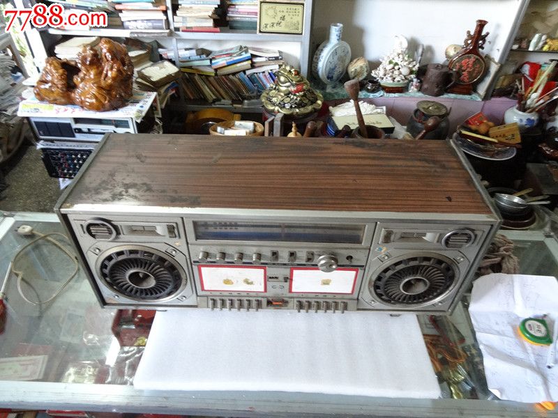 梅花牌台式立体声老双卡收录机录音机