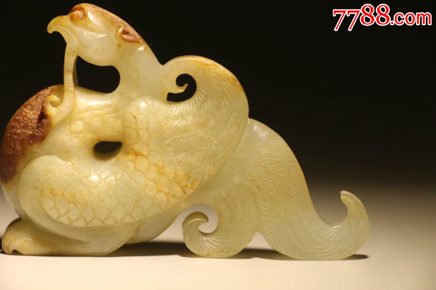 战汉时期高古玉和田玉凤凰手把玩件包老到代