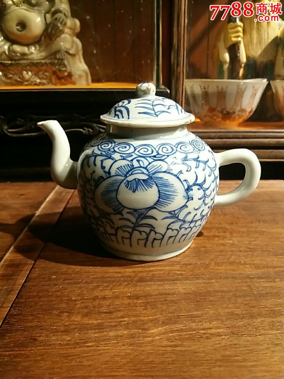 清代小茶壶,青花瓷,其他青花,清朝,壶,花卉,其他窑系_第1张_七七八八