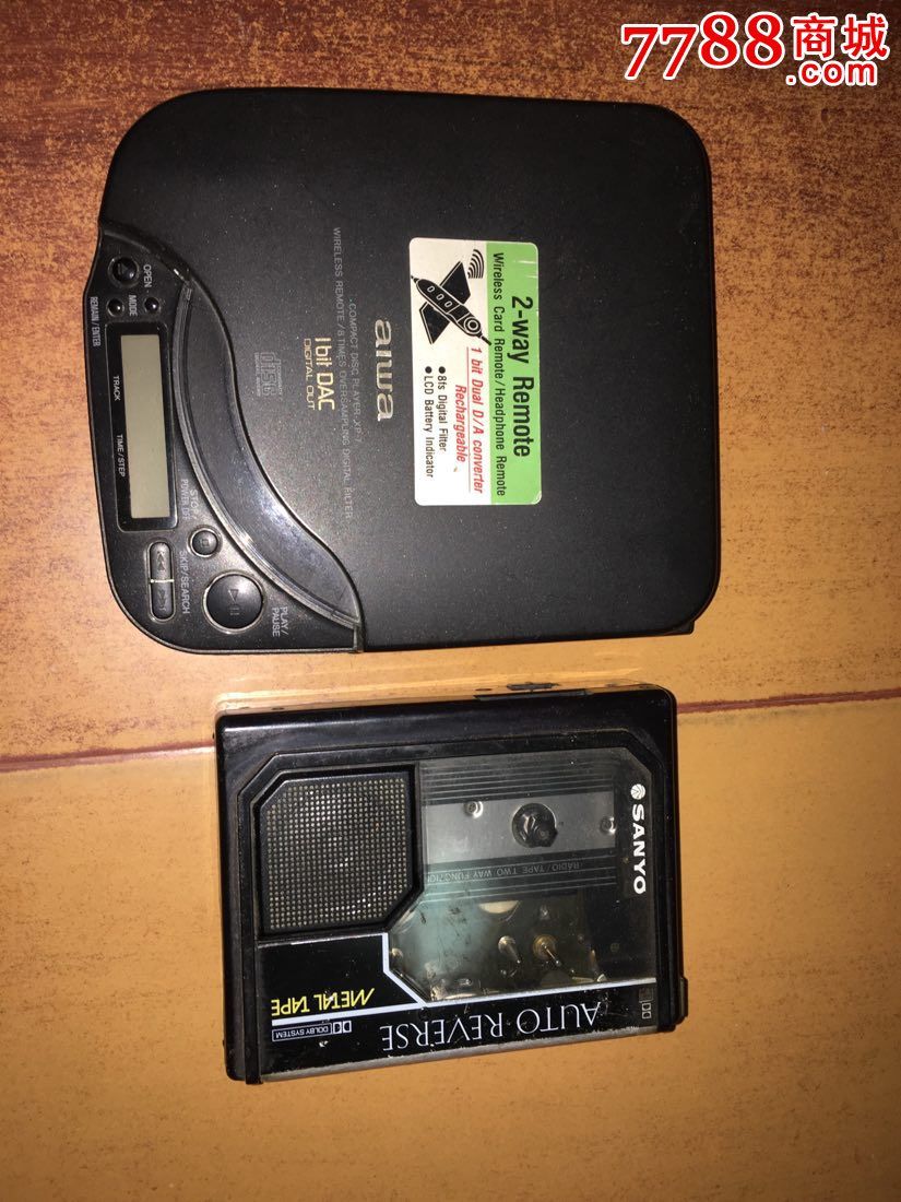 aiwa随身听cd机xp7,三洋磁带机m-g38dt配件机