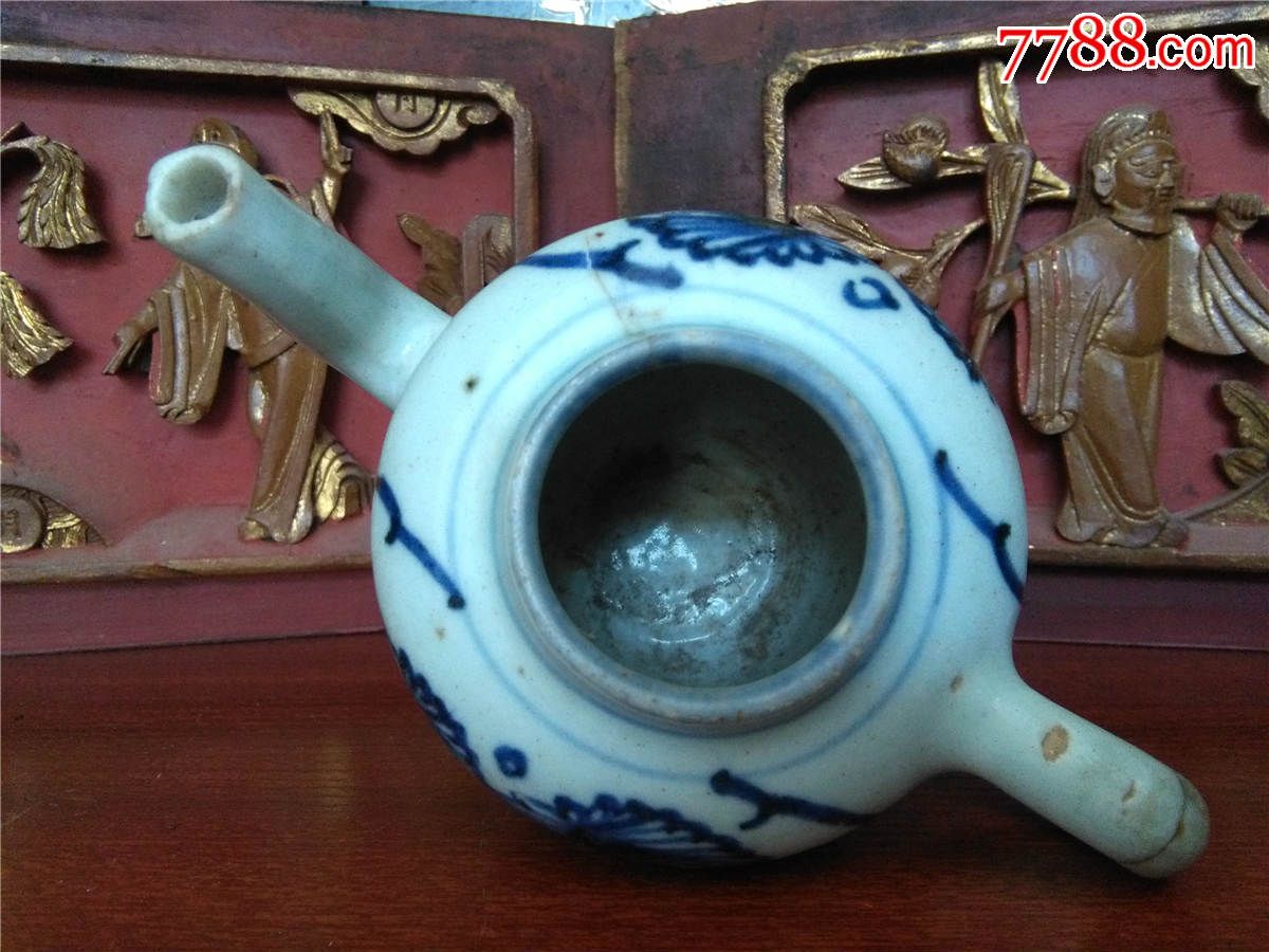 明代万历青花高筒执壶