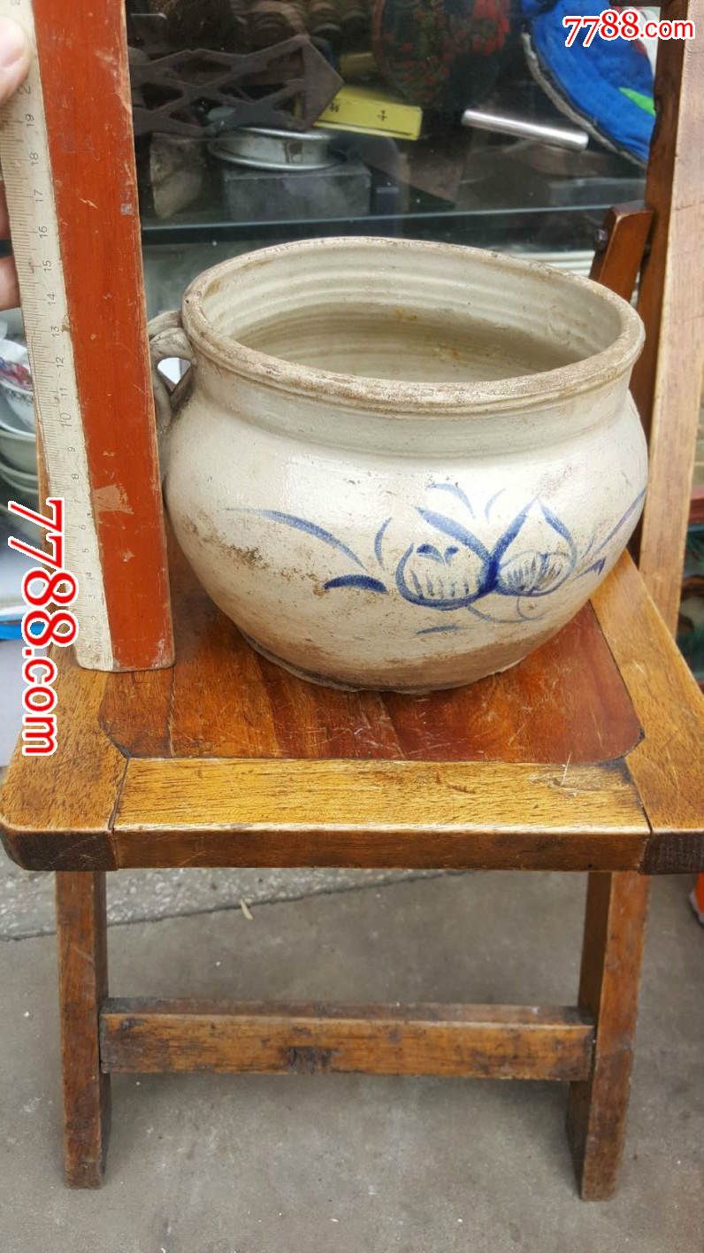 顶级民国云南陶制双耳罐,掉一只耳