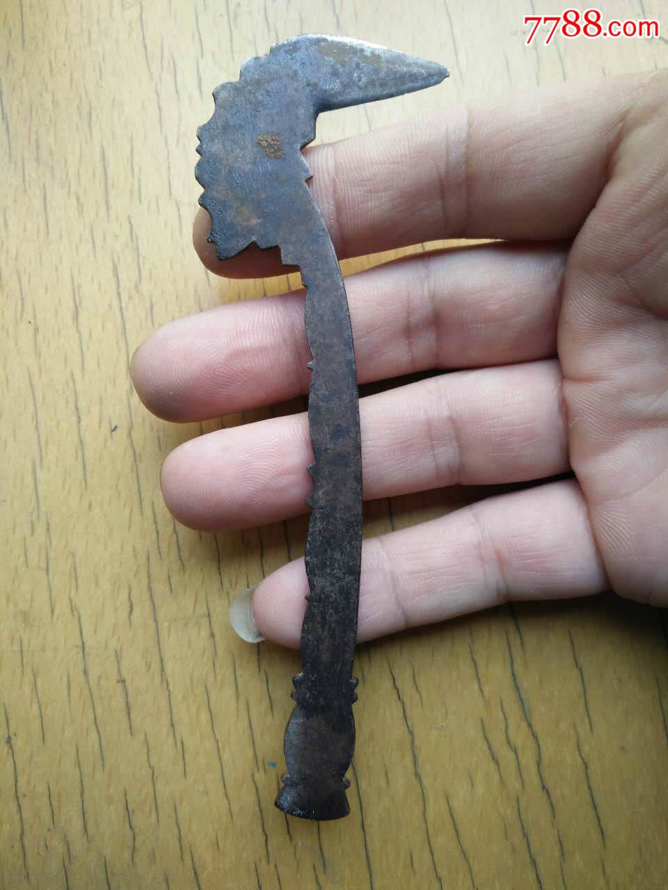 民国时期的古玩茶具收藏《铁质异形茶刀》文玩雅玩品