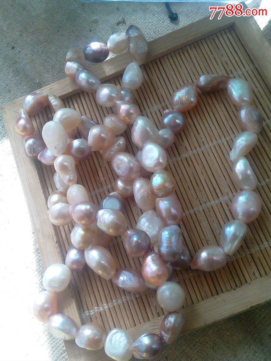 来自南印度洋的礼物——深海天然彩珍强光原珠项链(70g)