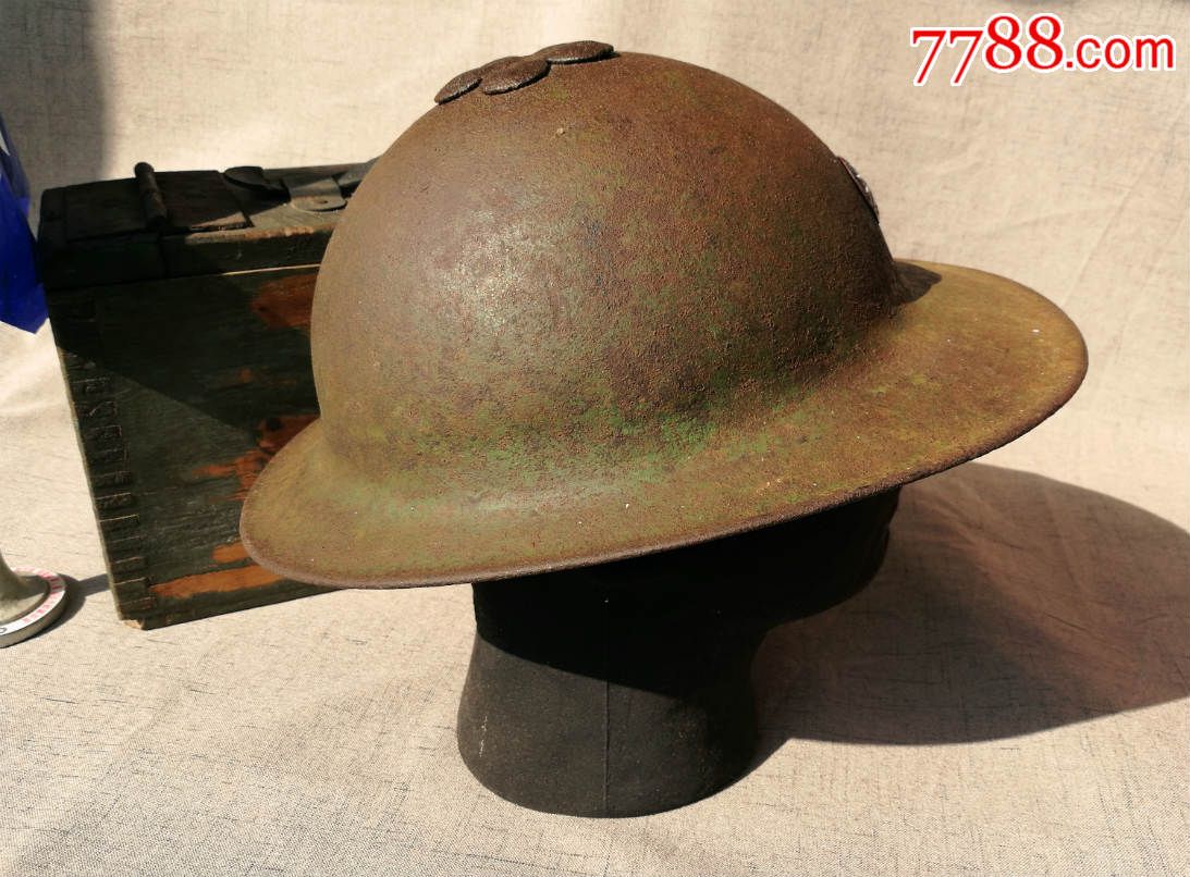 民国抗战名盔国民党李宗仁桂系*队山竹盔国军梅花盔-se42229621-其他