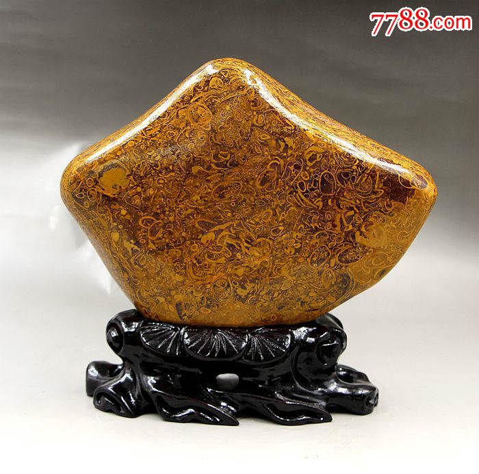 奇石矿物晶体宝玉石原石碧玉金丝石观赏石金色原石摆件金丝玉07