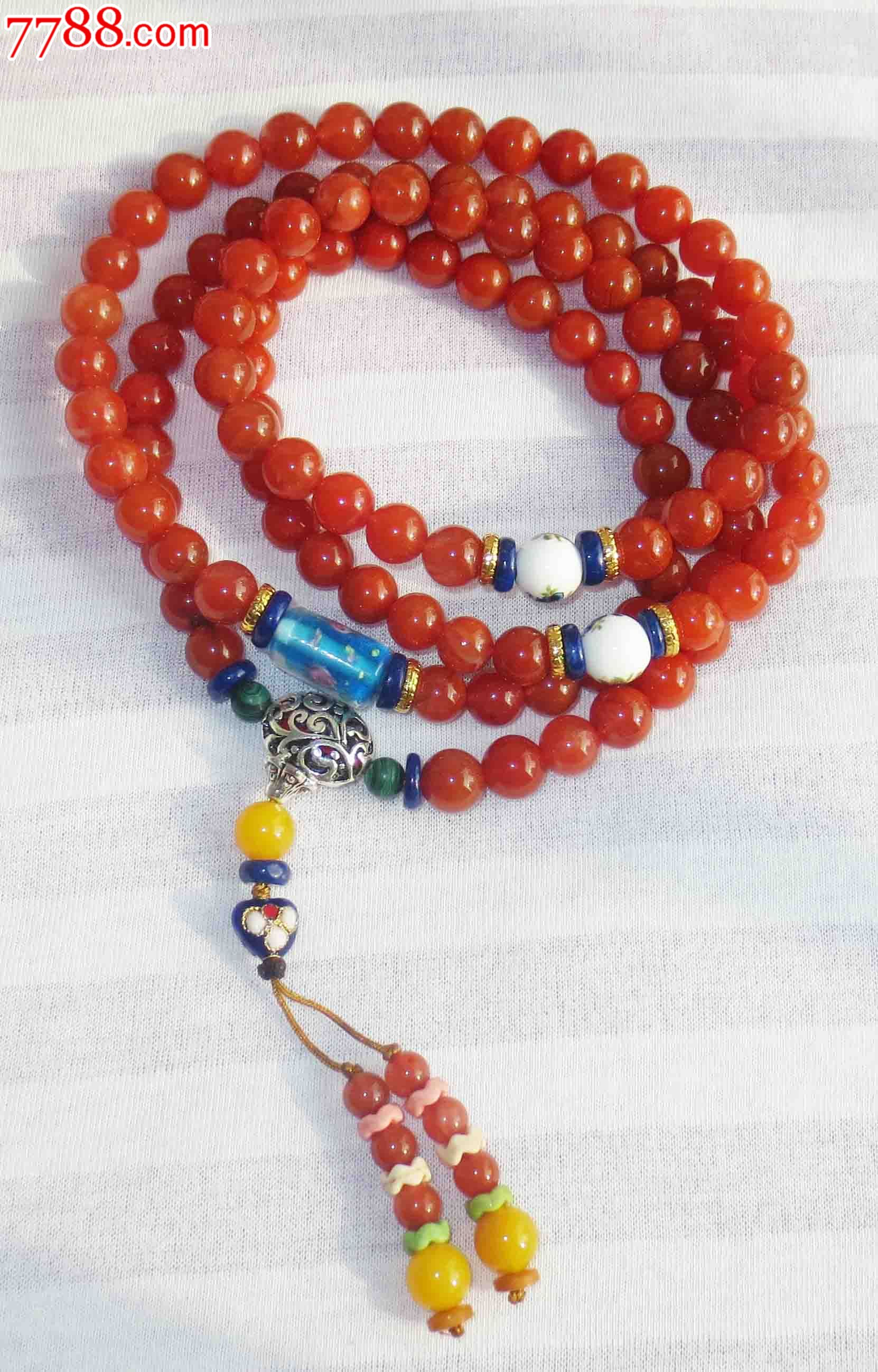 南红佛珠手串108颗