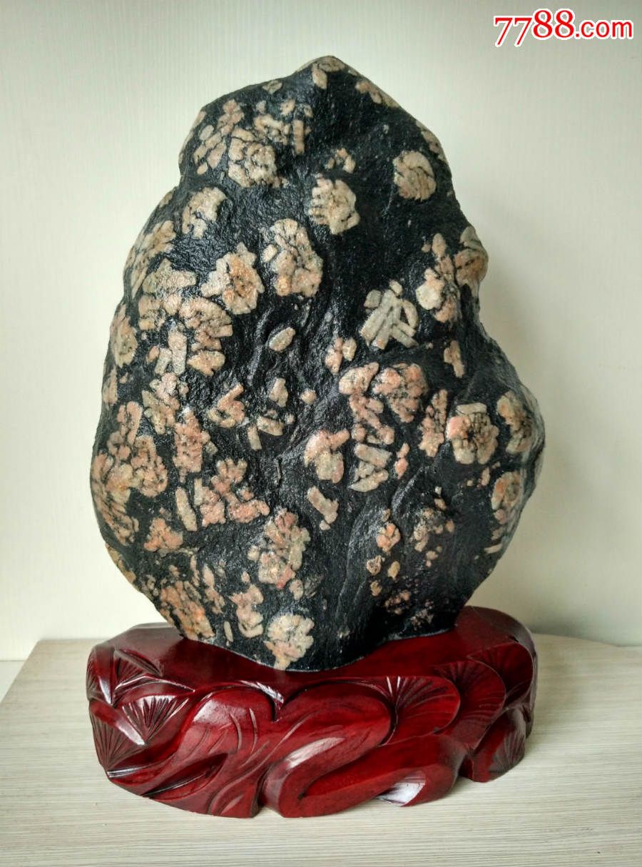 洛阳红牡丹石原石"红色江山"