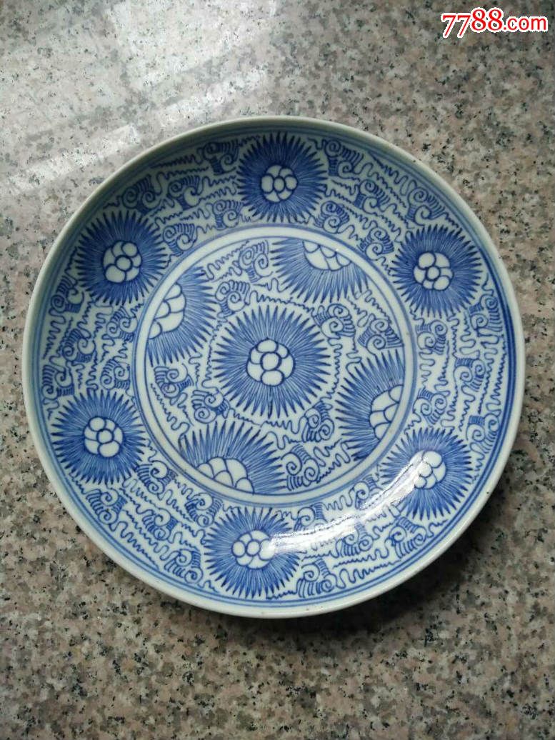 清代古玩瓷器收藏《太阳花大盘子赏盘一线货源》