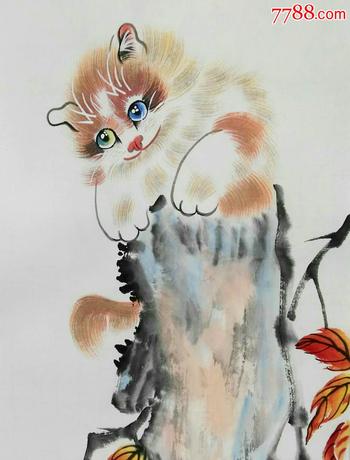 猫王杨广中老师四尺三开精品猫图-se42879360-花鸟国画原作-零售-7788