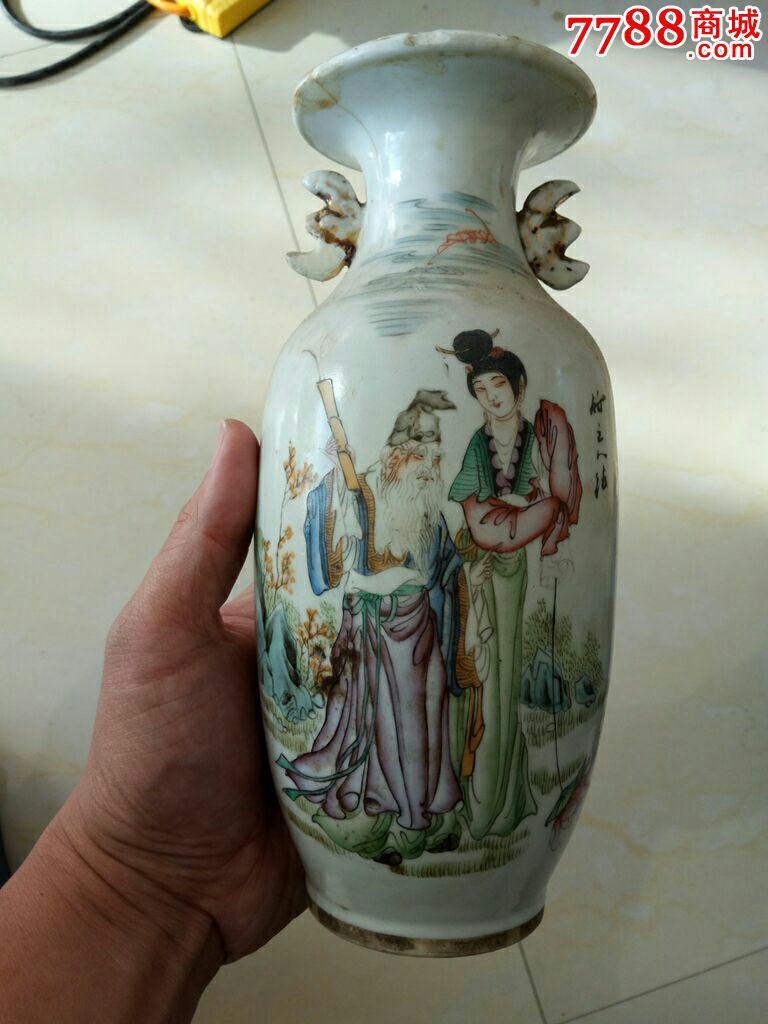 民国时期名家人物花瓶!竹里馆