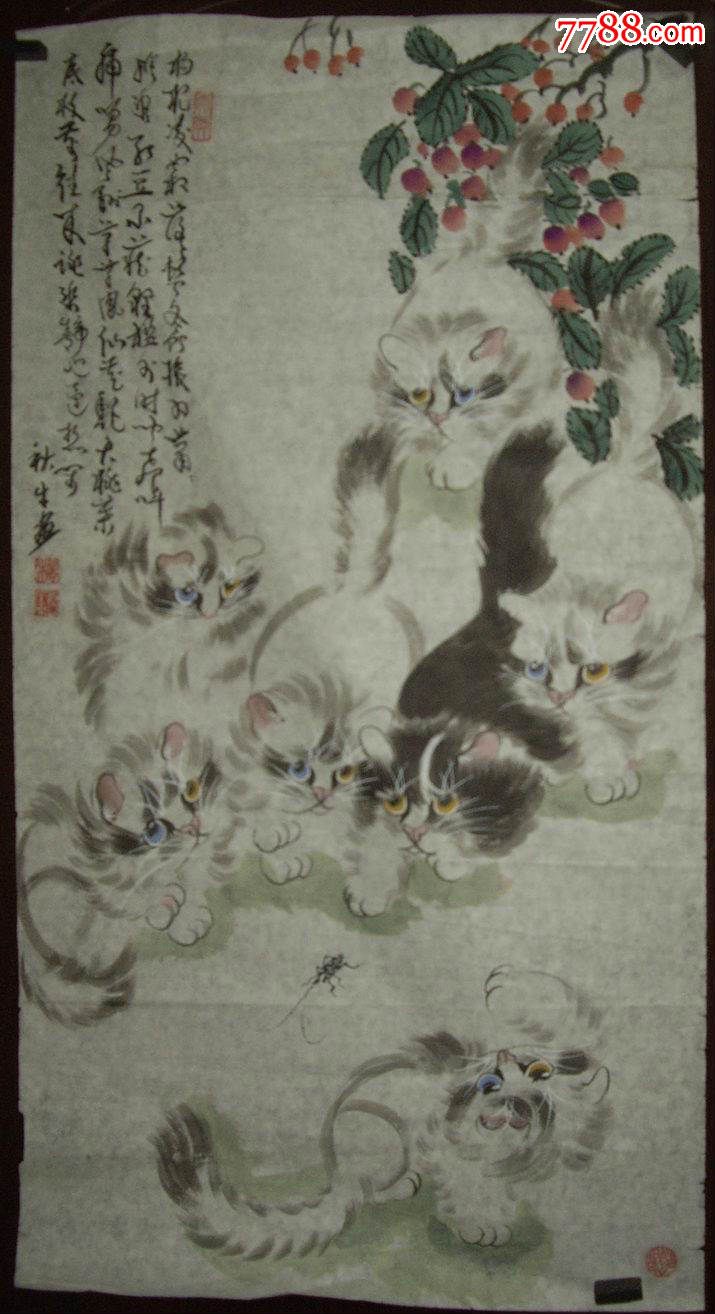 画家杨秋生先生手绘作品(画片)尺寸99公分×53公分