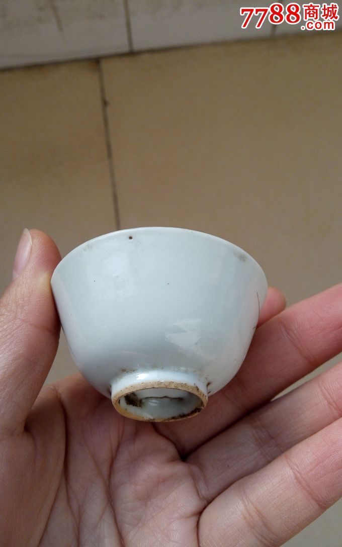 民国绘画酒杯绘画小酒盅旧瓷器