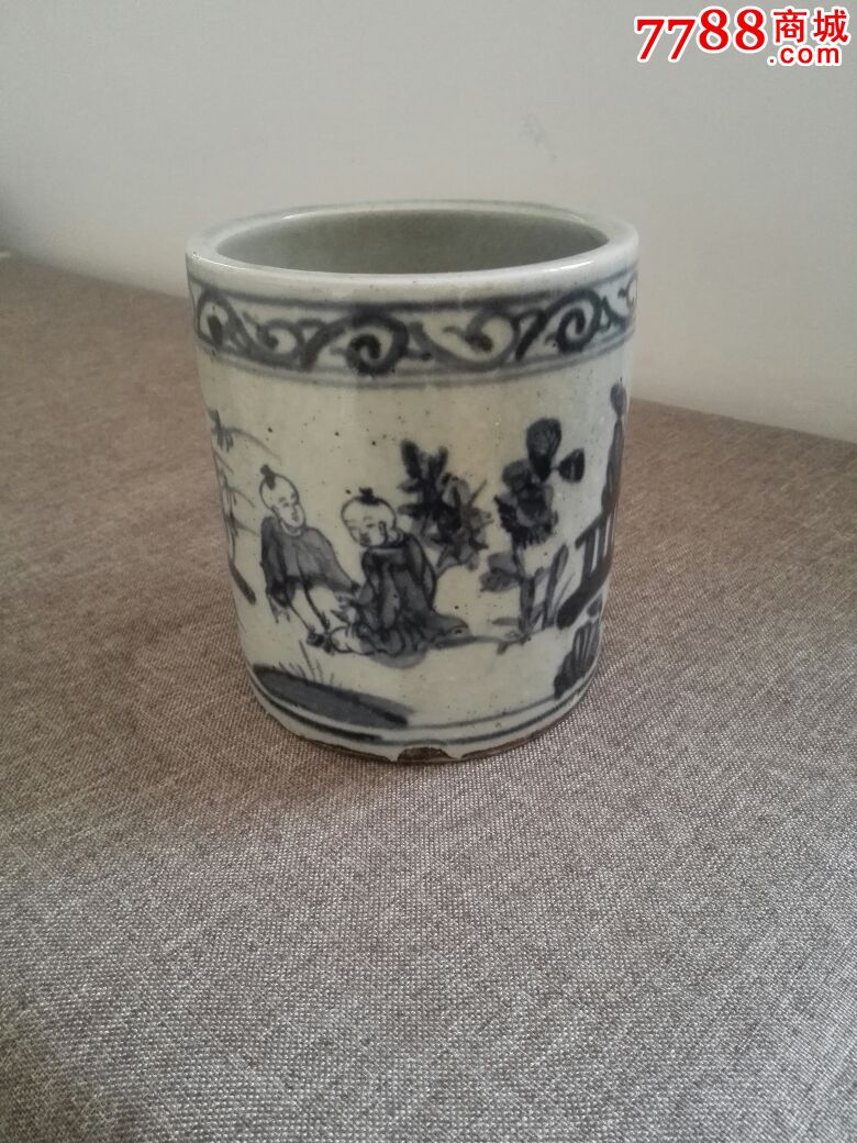 民国青花瓷笔筒古玩收藏_价格120元_第1张_7788收藏__中国收藏热线