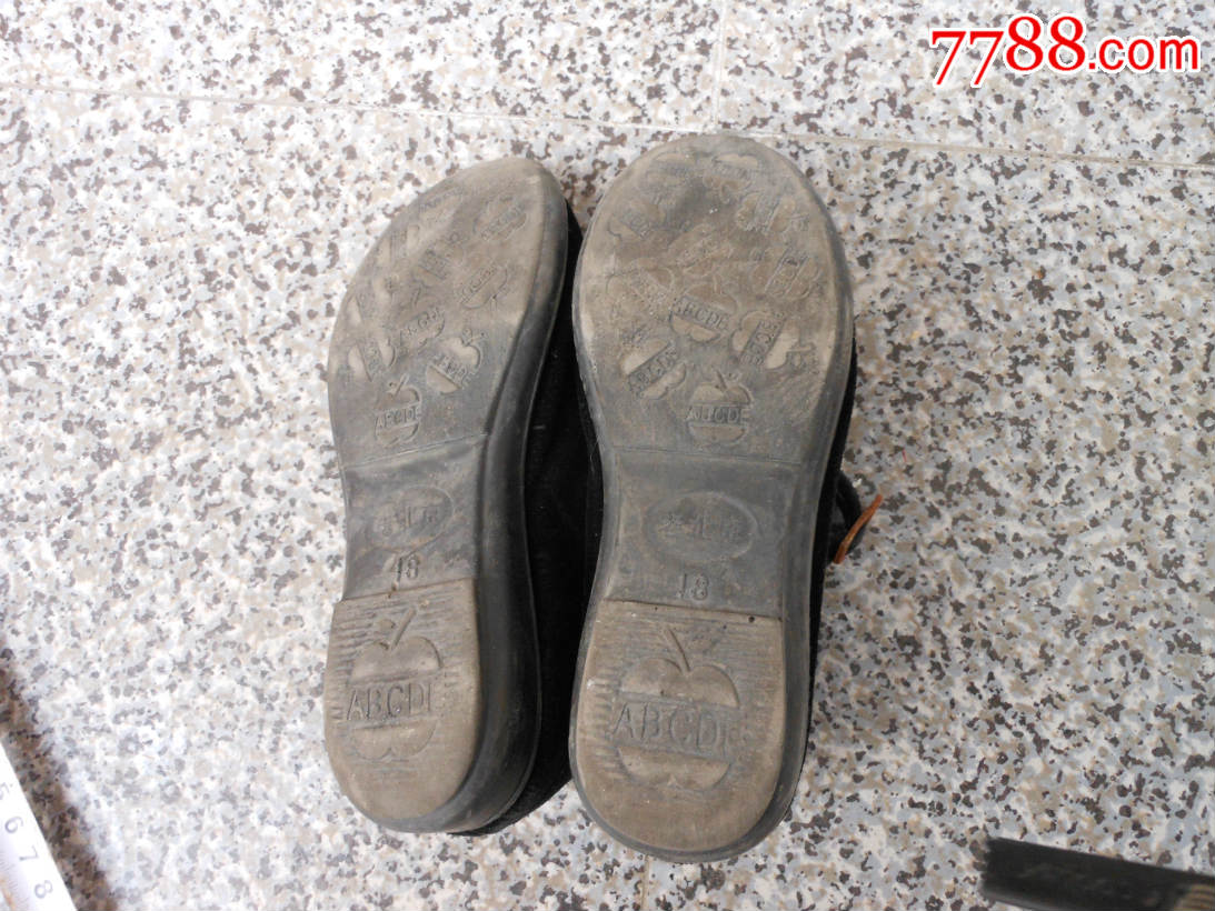 女童鞋旧鞋;老北京牌女童一带舞蹈鞋18码黑色