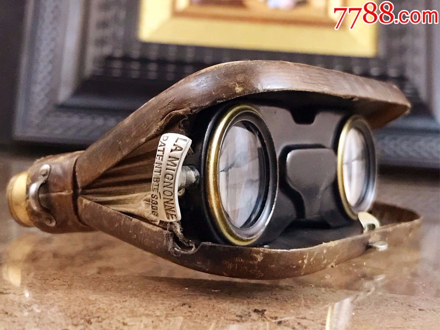 法国古董lamignonne珐琅描金歌剧院望远镜