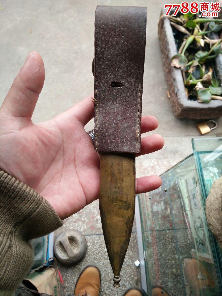 漂亮老铜老刀鞘刀壳