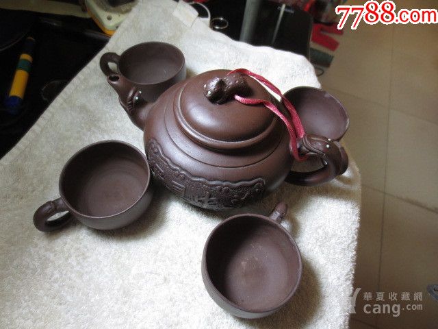 6号江建祥紫砂壶一套20x11cm-紫砂壶-7788旧书网