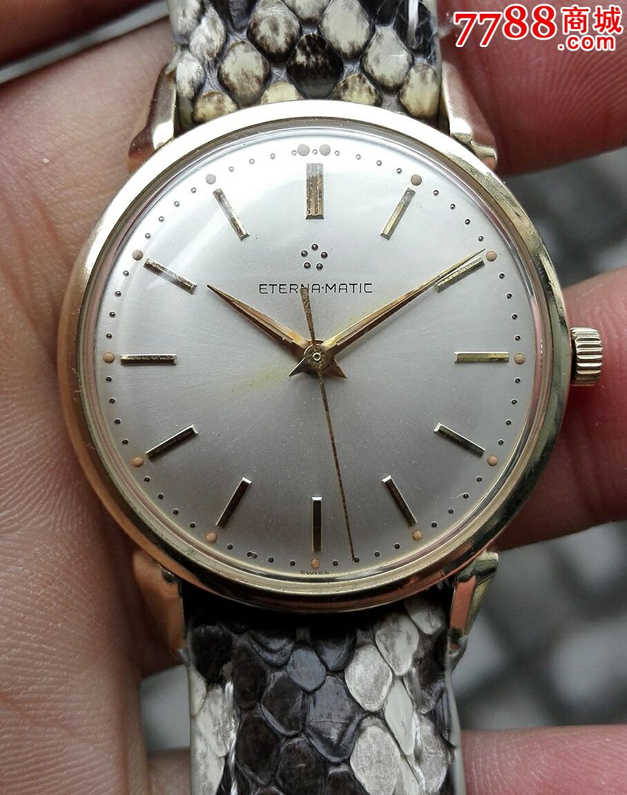 《新发布》二手手表瑞士古董eta鼻祖依年华14k全包金自动表