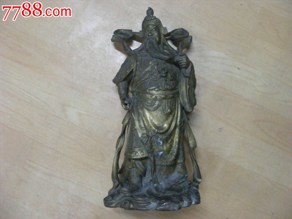 很大一尊民国老铜武财神关公像【包快递】-se46706066-铜像/铜佛像