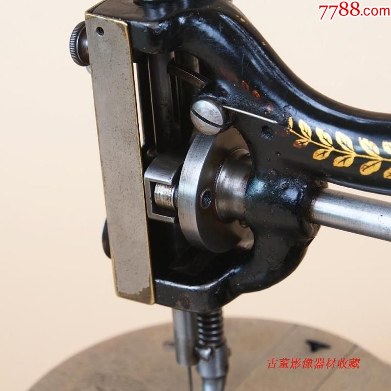 1880s英国古董琼斯jones手摇缝纫机蛇形彩色印花8品