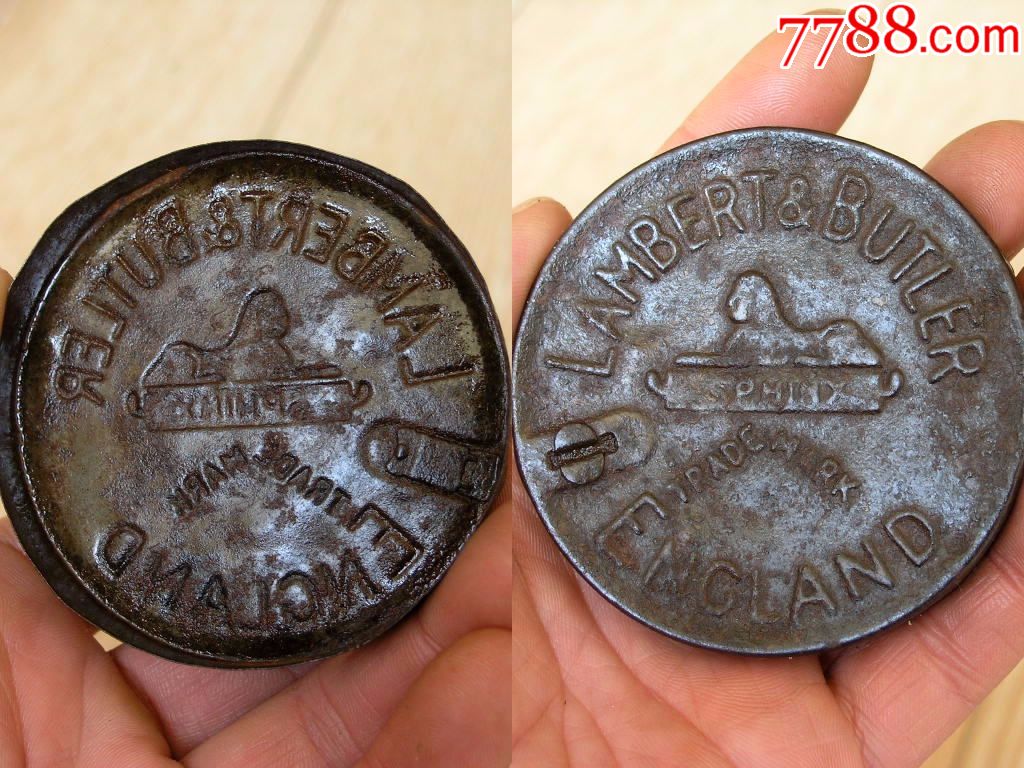 西洋收藏1702-上世纪早期英格兰名牌lambertbutler铁皮烟盒