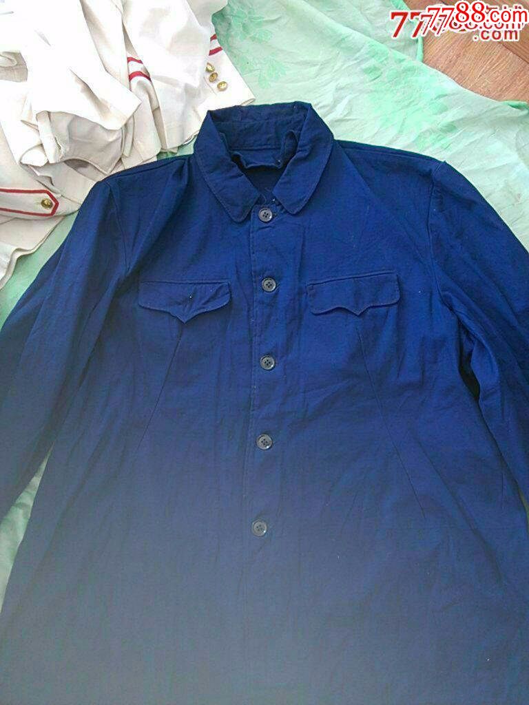 蓝色涤卡人民服大号的