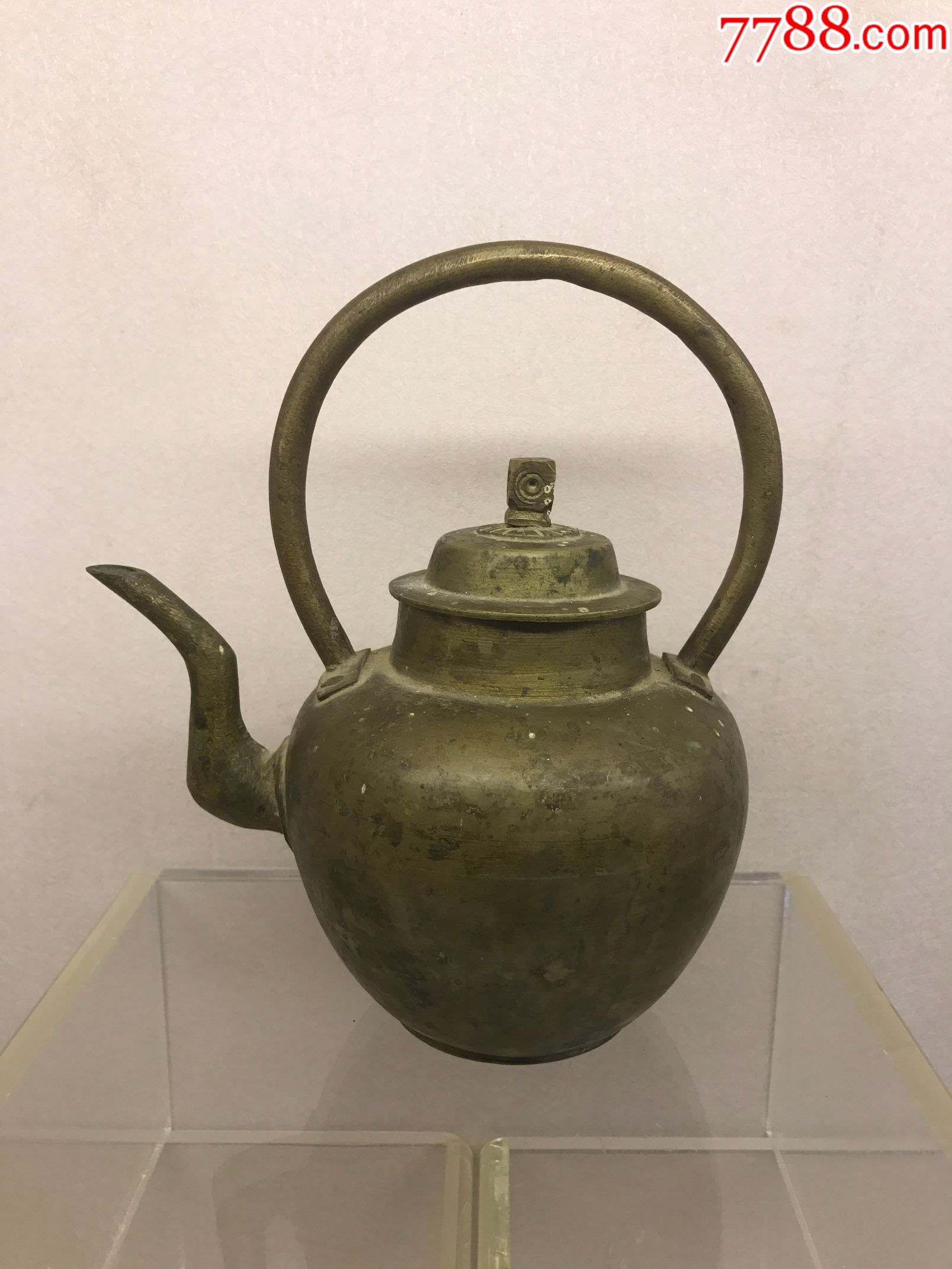 清代铜水壶铜器茶壶手提铜水壶