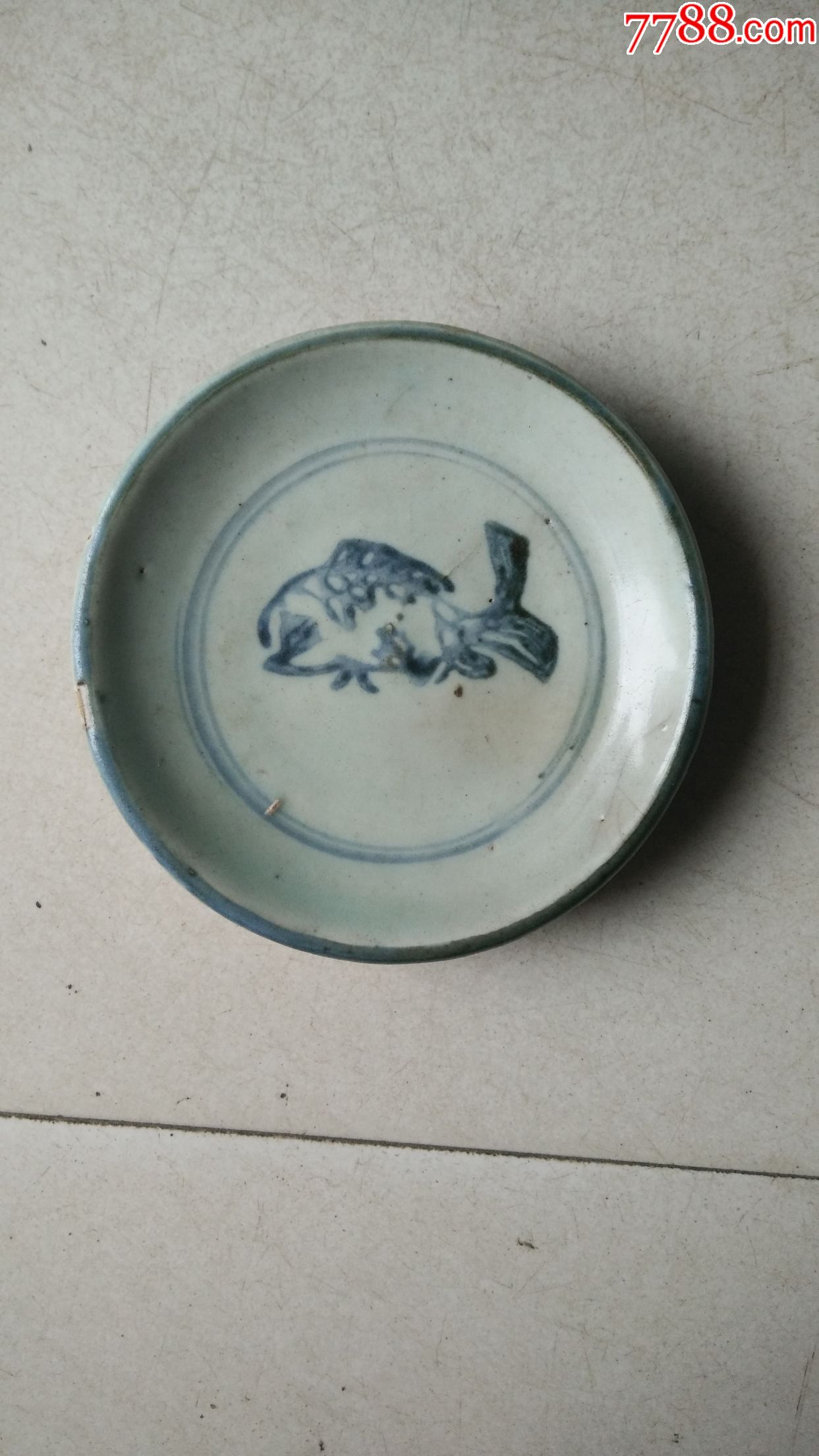 明代青花鱼盘《特价》