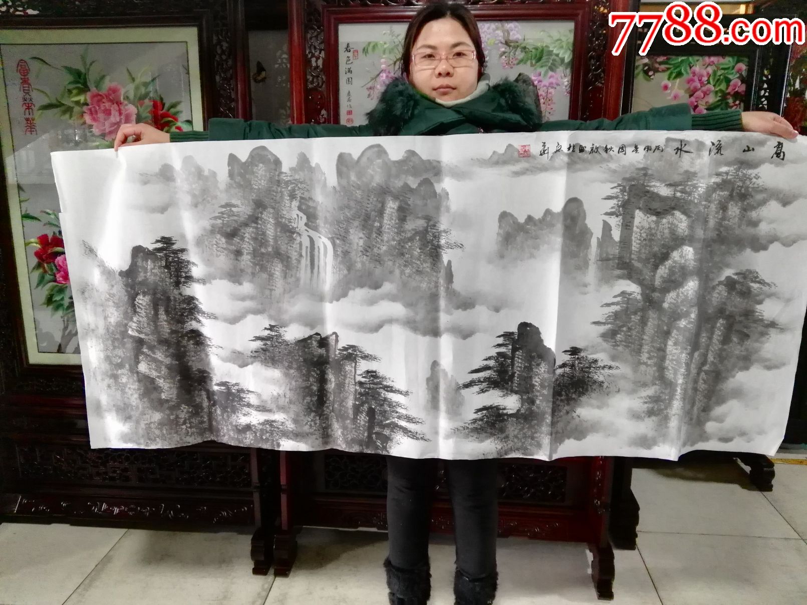 画家周秋启老师作品小六尺精品水墨山水