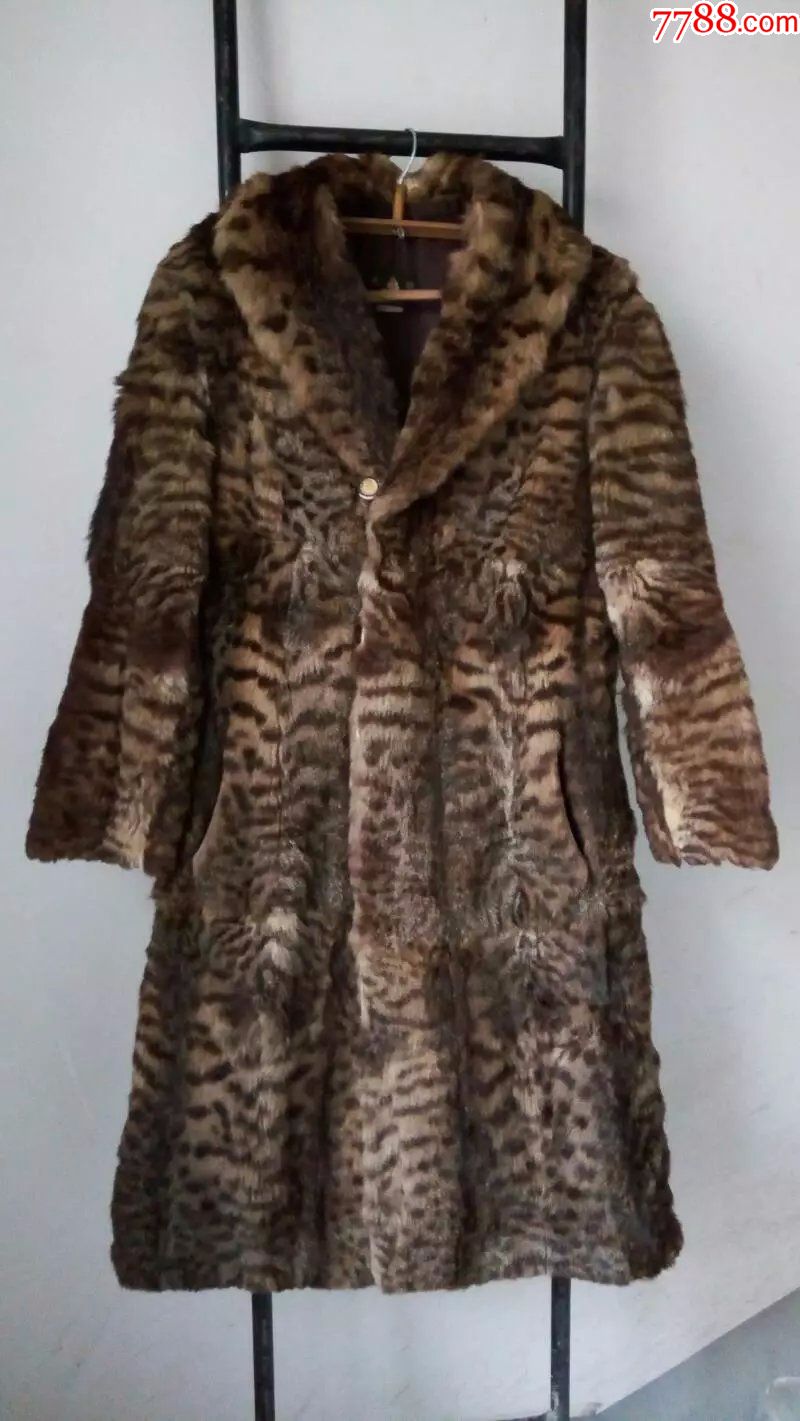 早期山狸子毛皮大衣,老裘皮,老皮草,老民俗