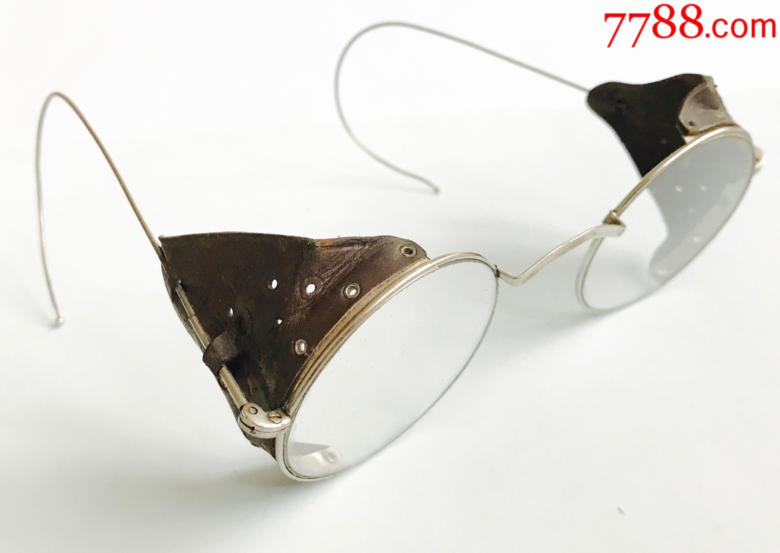 西洋欧洲古玩/美国古董眼镜/名厂willsom/镜片直径4.2厘米/民国