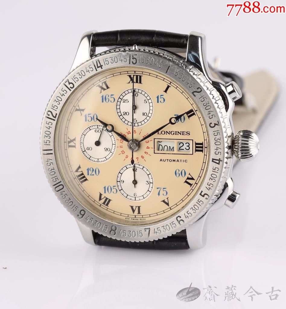 【绝版限量款】瑞士浪琴★林白时角航天表【误差6秒★珐琅彩瓷盘