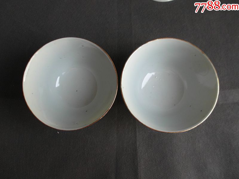 民国【徐永发造】牡丹花卉纹盖碗一对