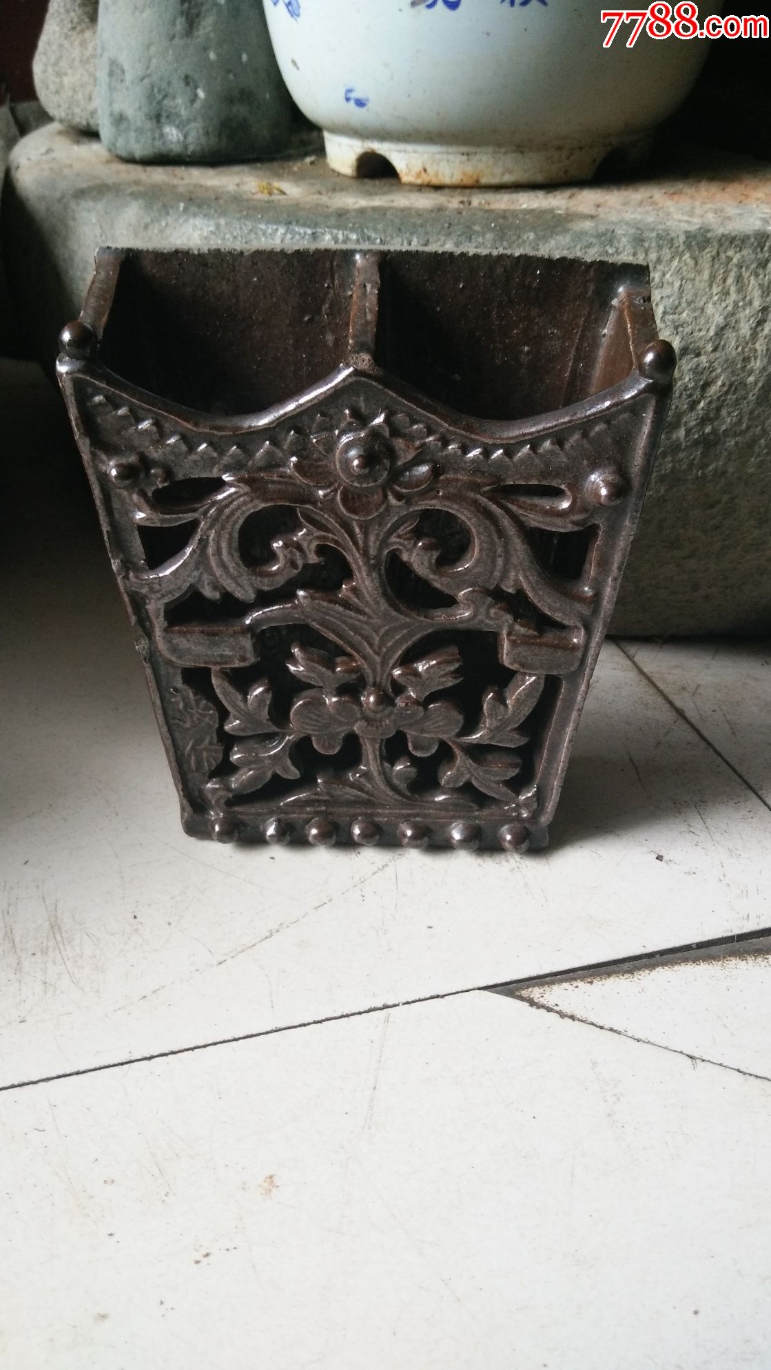 清代漂亮的花卉筷子筒《特价》