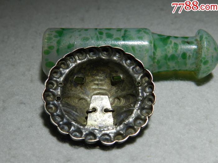 【錾刻王子的虎头银帽花7485】