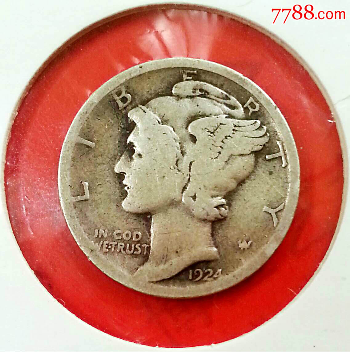 美国小飞人.1924年早期.10分银币普品(2563)