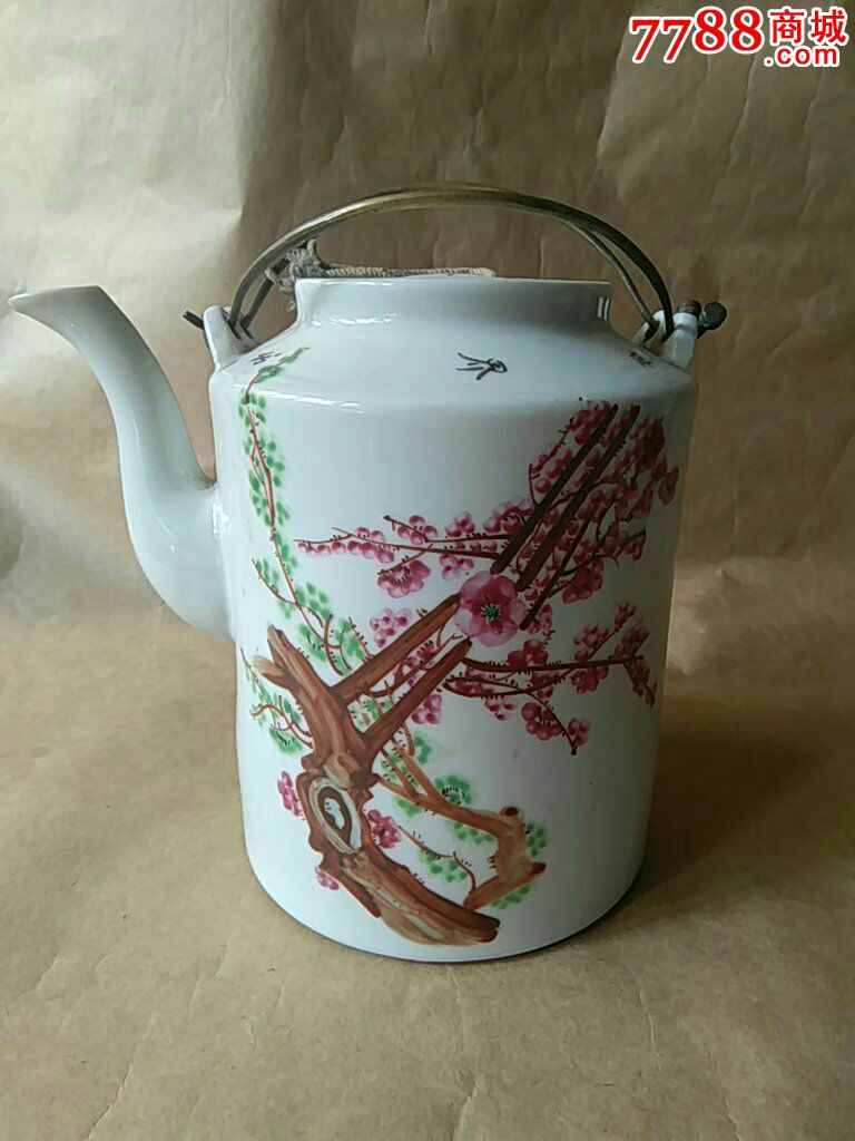 民国粉彩花卉茶壶(江西黄义成制)_彩绘瓷/彩瓷_杂七杂八杂货店【7788