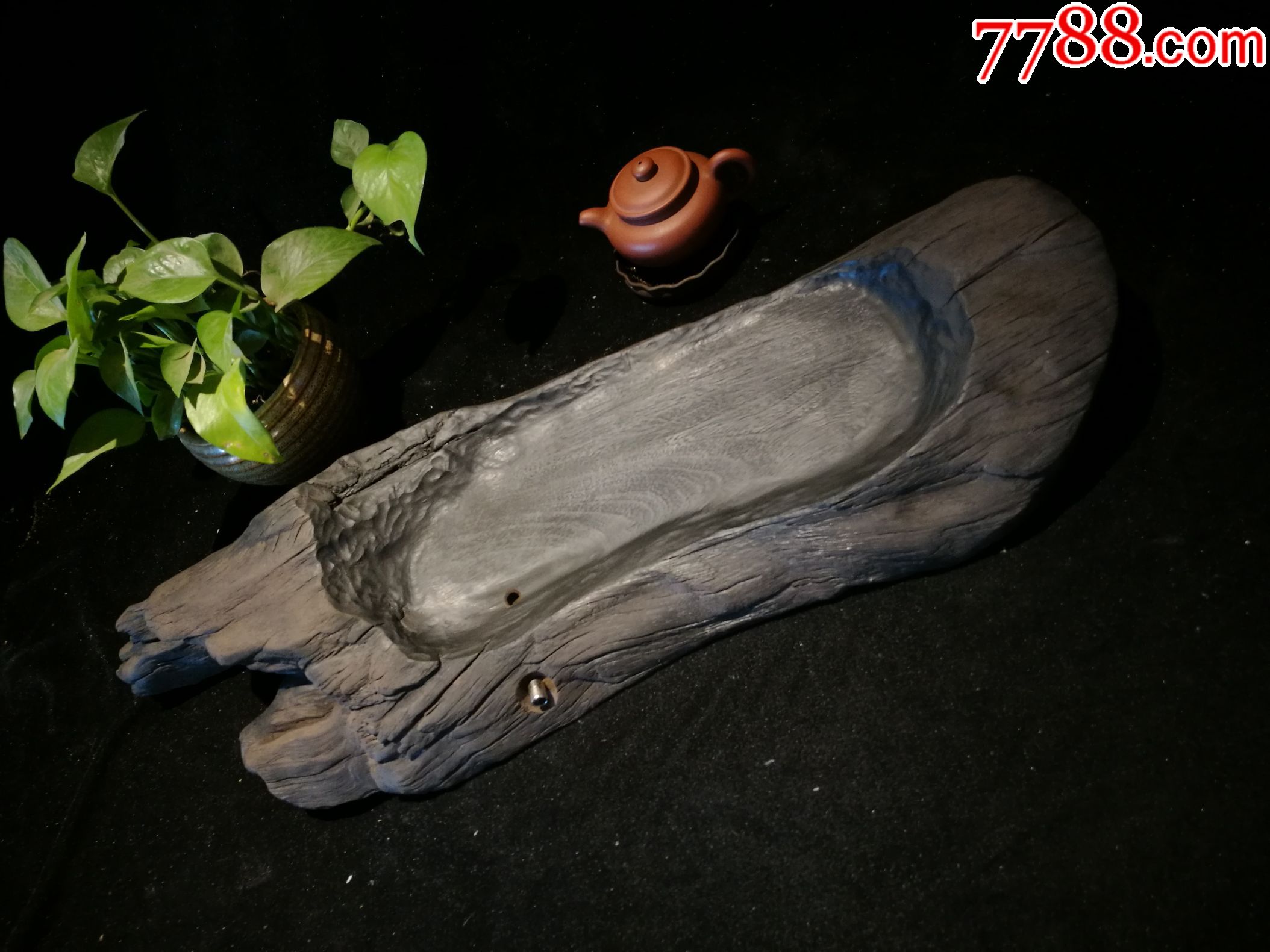 精品乌木茶盘阴沉铁力木