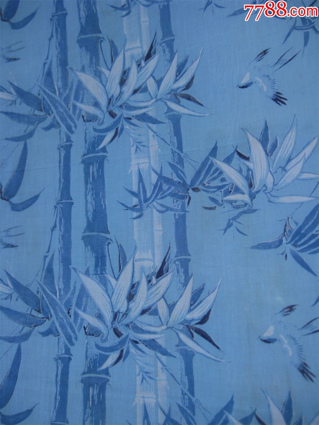 保老保真怀旧收藏八十年代喜庆蓝色竹子值得收藏