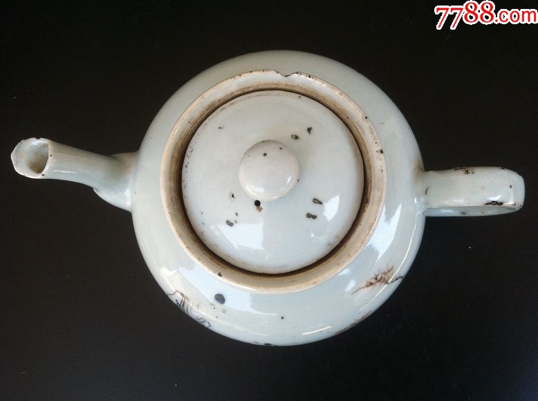 民国小名家吉太祥作浅绛彩人物茶壶