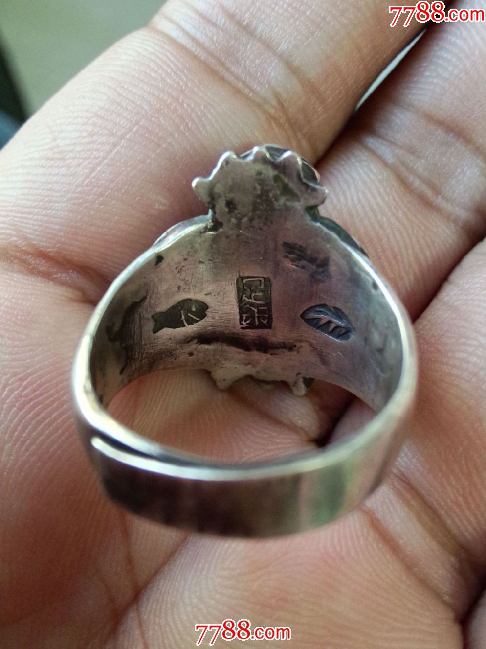 民国老龙头纯银男戒11.5克