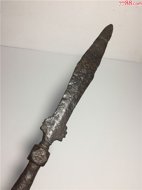 逸品文玩怀旧收藏老物件明代铁矛头陈设用保真古玩