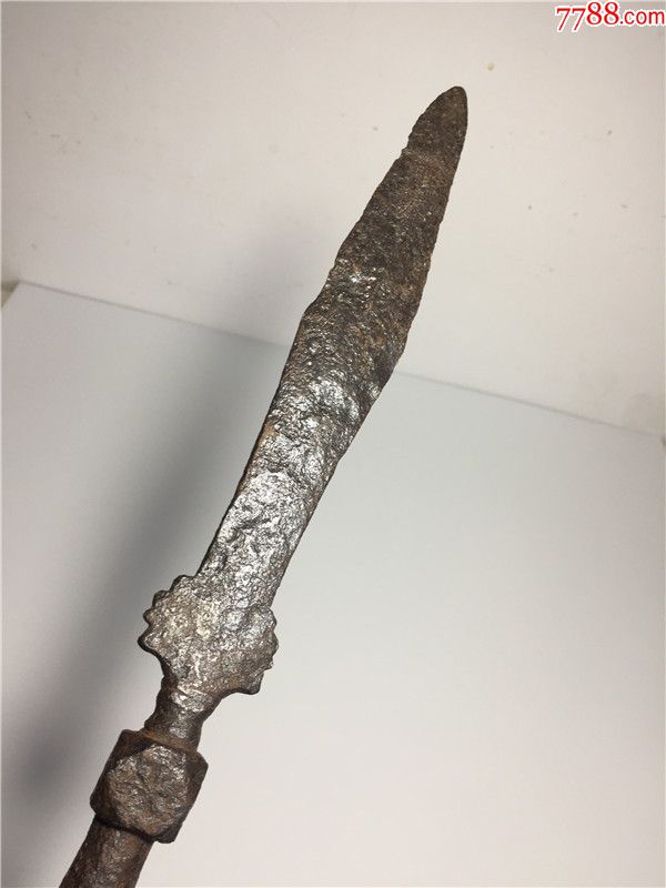 逸品文玩怀旧收藏老物件明代铁矛头陈设用保真古玩