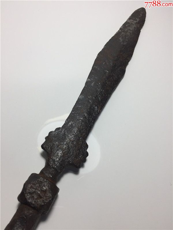 逸品文玩怀旧收藏老物件明代铁矛头陈设用保真古玩