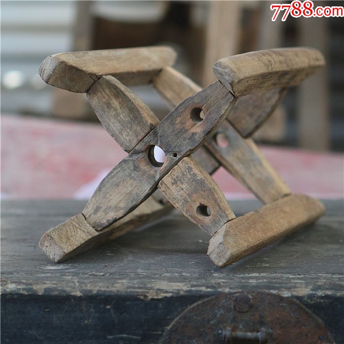 线拐子线轮绕线轮缠线轮织布机配件影视道具