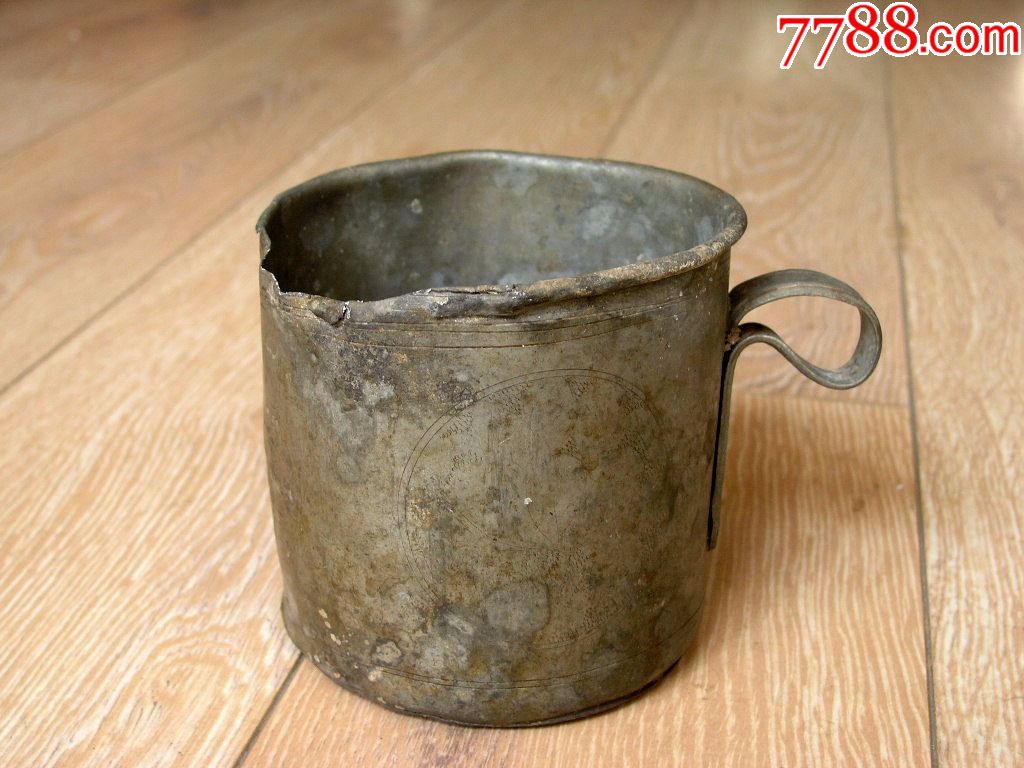 锡器收藏170606-民国滇南老字号集兴昌制特大号锡茶杯248g